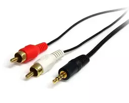 StarTech.com 3 ft stereo garso kabelis - 3,5 mm kištukas į 2x RCA kištukus