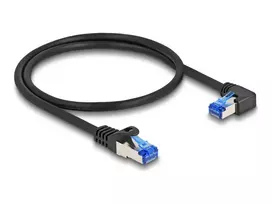 DeLOCK RJ45 Cat.6A S/FTP tinklo kabelis 0,5 m juodas