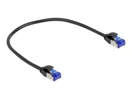 DeLOCK RJ45 Cat.6A S/FTP plonas tinklo kabelis 0,25 m juodas