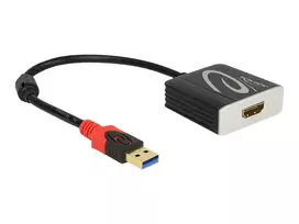 Vaizdo kabelio adapteris DeLOCK 62736 USB Type-A į HDMI 0,2 m Juoda
