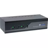 InLine 62644I 4 prievadų dviejų monitorių KVM jungiklis DP+HDMI 4K USB 3.0 Audio