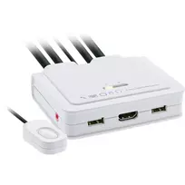 InLine 62613I 2 prievadų HDMI KVM jungiklis su 4K palaikymu, USB ir garsu