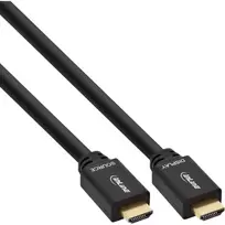 InLine aktyvus HDMI laidas su Ethernet, M/M, juodas, auksuoti kontaktai, 40 m