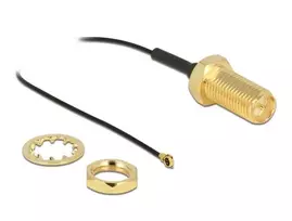 Anteninis kabelis DeLOCK RP-SMA lizdas (bulkhead) į I-PEX MHF 4 kištuką 0,81 mm 35 cm