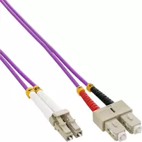 InLine Fiber Optinis Dupleksinis Kabelis LC/SC 50/125µm OM4 3m
