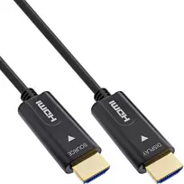 InLine HDMI AOC laidas, High Speed HDMI su Ethernet, 4K/60Hz, M/M 10m