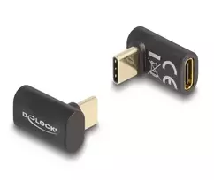DeLOCK adapter USB 40Gbps USB Type-C PD 3.0 100 W kištukas į lizdą kampuotas 8K 60 Hz