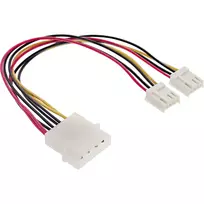 InLine vidinis maitinimo Y laidas 1x 5.25 colio Molex / 2x 3.5 colio lanksčiojo disko jungtis 0,20 m