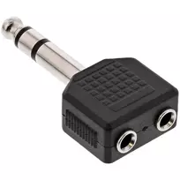 InLine garso adapteris 6,3 mm stereo kištukas / 2x 3,5 mm stereo lizdai