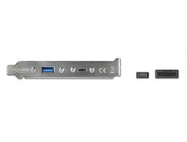 DeLOCK 89934 lizdo laikiklis su 1x USB Type-C ir 1x USB Type-A prievadu