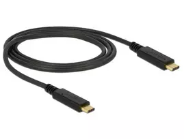 USB-C kabelis DeLOCK 85531 USB 3.2 Gen 2 1 m juodas