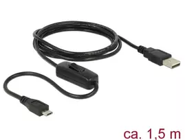 USB laidas DeLOCK 84803 USB 2.0 1,5 m USB A Micro-USB B juodas