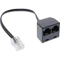 InLine ISDN skirstytuvas 1x RJ45 M / 2x RJ45 F, 8P4C be rezistorių