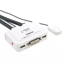 InLine KVM Jungiklis 2 Prievadai DVI-D USB su Garsu