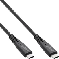InLine USB4 laidas, USB-C kištukas/kištukas, PD 240W, 8K60Hz, TPE juodas 1,5 m