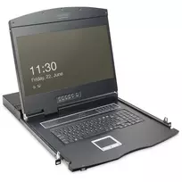 Digitus DS-72211-5GE modulinė 19" TFT konsolė su 16 prievadų CAT 5 KVM komutatoriumi