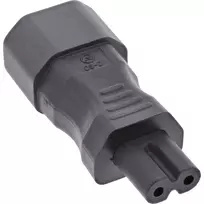 InLine maitinimo adapteris IEC 60320 C14 / C7, 3 kontaktų IEC įrenginio į 2 kontaktų