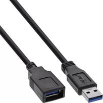 InLine USB 3.0 ilginimo laidas A kištukas / lizdas juodas 1 m, 5Gbit/s