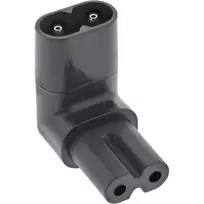 InLine maitinimo adapteris IEC 60320 C8 / C7, kampuotas aukštyn/žemyn, 2 kontaktai