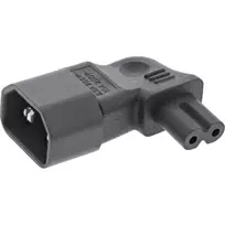 InLine maitinimo adapteris IEC 60320 C14 / C7, kairysis/dešinysis kampinis, 3 kontaktų į 2 kontaktų