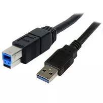 StarTech.com 3 m USB 3.0 laidas A į B, juodas, SuperSpeed
