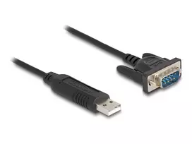DeLOCK USB 2.0 į RS-232 adapteris 50 cm FTDI Juodas
