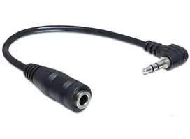 Garso adapterio laidas DeLOCK 65397 0,14 m 2,5 mm kištukas į 3,5 mm lizdą juodas