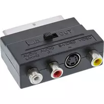 InLine Scart Adapter SCART kištukas / 3x RCA ir S-VHS vaizdo įėjimas / išėjimas
