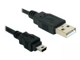 USB laidas DeLOCK 82252 USB 2.0 1,5 m USB A – Mini-USB B juodas