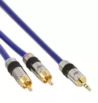 InLine garso kabelis Premium 2x RCA kištukas / 3,5 mm kištukas, auksuotas, 10 m