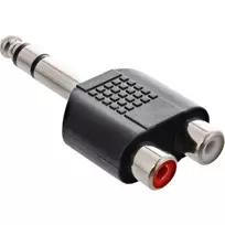Garso adapteris 6,3 mm stereo kištukas / 2x RCA lizdai InLine 99323