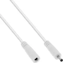 InLine DC ilginimo laidas, DC kištukas/lizdas 3.5x1.35mm, AWG 18, baltas 2m