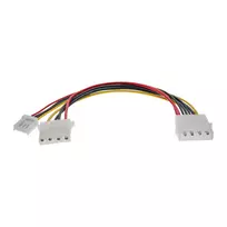 InLine vidinis maitinimo Y kabelis 1x 5.25 colio Molex / 1x 5.25 colio Molex + 1x 3.5 colio Floppy