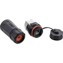 InLine Cat.6A movų rinkinys, vandeniui atsparus IP68, 2x RJ45 F/F, 1:1