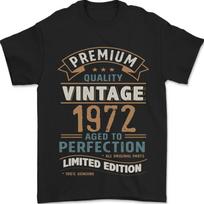 Premium Vintage 54th Birthday 1972 Mens T-Shirt 100% Cotton L