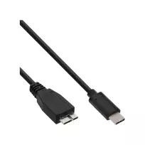 USB 3.2 Gen.1x2 laidas InLine 35726 0.5 m USB-C (vyriškas) – Micro-B (vyriškas) juodas