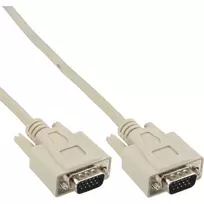 VGA kabelis 15HD vyriškas / vyriškas smėlio spalvos 3 m InLine 17712A