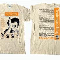 Vtg Trainspotting siaubo filmo trumpomis rankovėmis smėlio spalvos 2 pusių marškinėlio pakartotinis spausdinimas XL