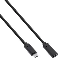 InLine USB 3.2 Gen.2x2 prailginimo laidas, USB-C kištukas / lizdas, juodas, 0,5 m