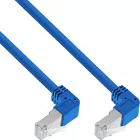 InLine® S-76602BU-1.5 Tinklo kabelis su kampuotu jungtuku S/FTP Cat.6 1,50 m mėlynas