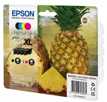 Originalūs Epson 604XL rašalo kasetės 4 vnt. Didelės talpos juoda, žydra, rausvai raudona, geltona