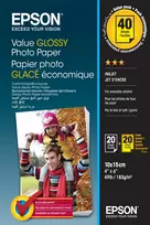 Epson Value Glossy Photo Paper 10x15 cm blizgus nuotraukų popierius 2x20 lapų (BOGOF)