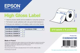 Epson C33S045730 lipdukas spausdintuvui Baltas lipnus etiketės popierius