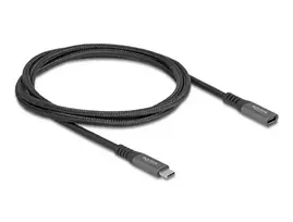 DeLOCK USB ilginimo laidas USB Type-C kištukas į lizdą 10Gbps 1 m pilkas metalinis