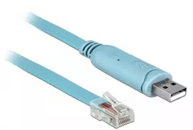 DeLOCK adapteris USB 2.0 Type-A kištukas į RS-232 RJ45 kištuką 2 m mėlynas