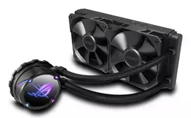 All-in-one skysčio aušintuvas CPU ASUS ROG Strix LC II 240 — 120 mm ventiliatoriai, 137,5 m³/h oro srautas, juodas