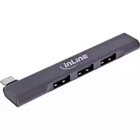 InLine Slim USB-C Hub, 4 prievadai, USB 3.0 + 3x USB 2.0, plonas dizainas