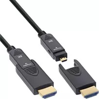 InLine HDMI AOC laidas, Ultra High Speed HDMI, 8K4K, nuimamas kištukas, 80m