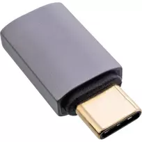 InLine USB4 adapteris, USB-C kištukas / lizdas, aliuminis, pilkas