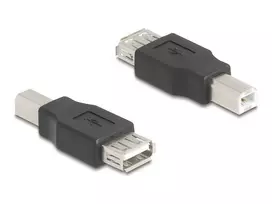 Adapteris USB tipo B į A, DeLOCK 67199, juodas